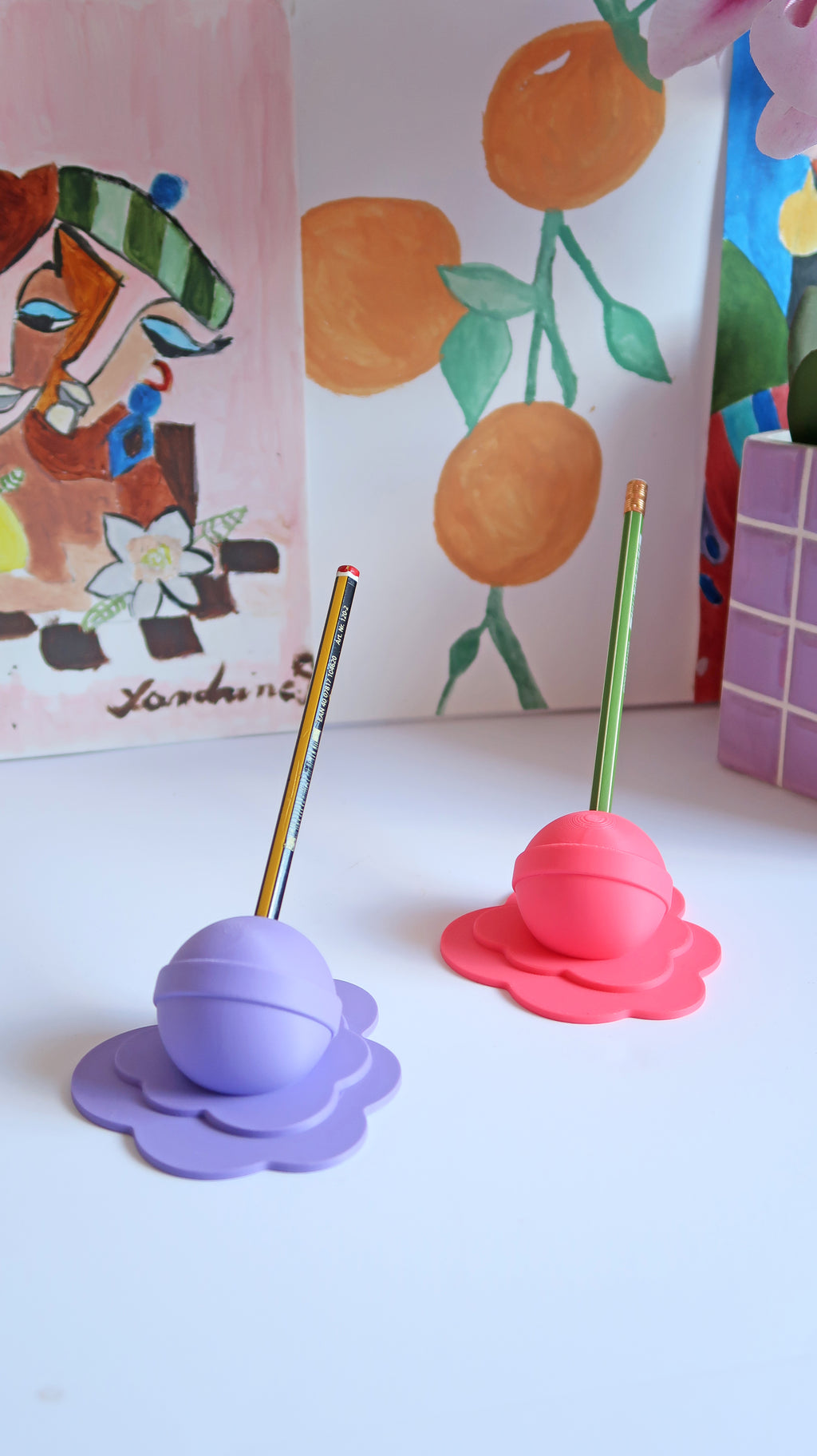 Porte-stylo sucette fondue