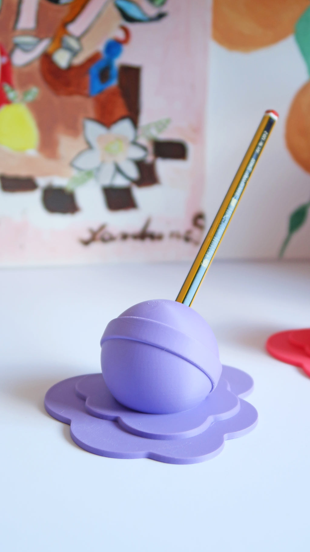 Porte-stylo sucette fondue