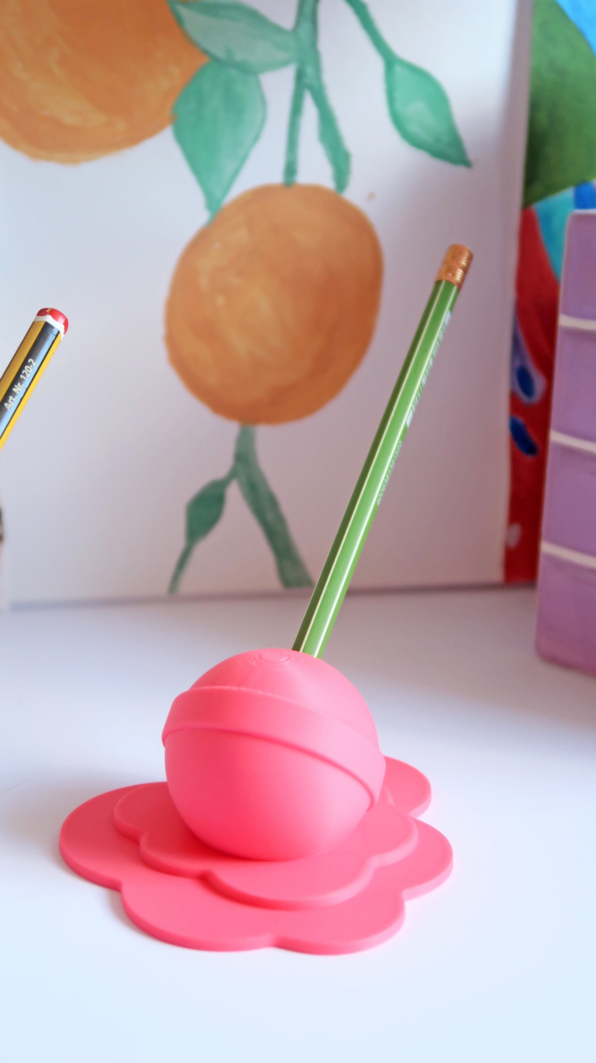 Porte-stylo sucette fondue