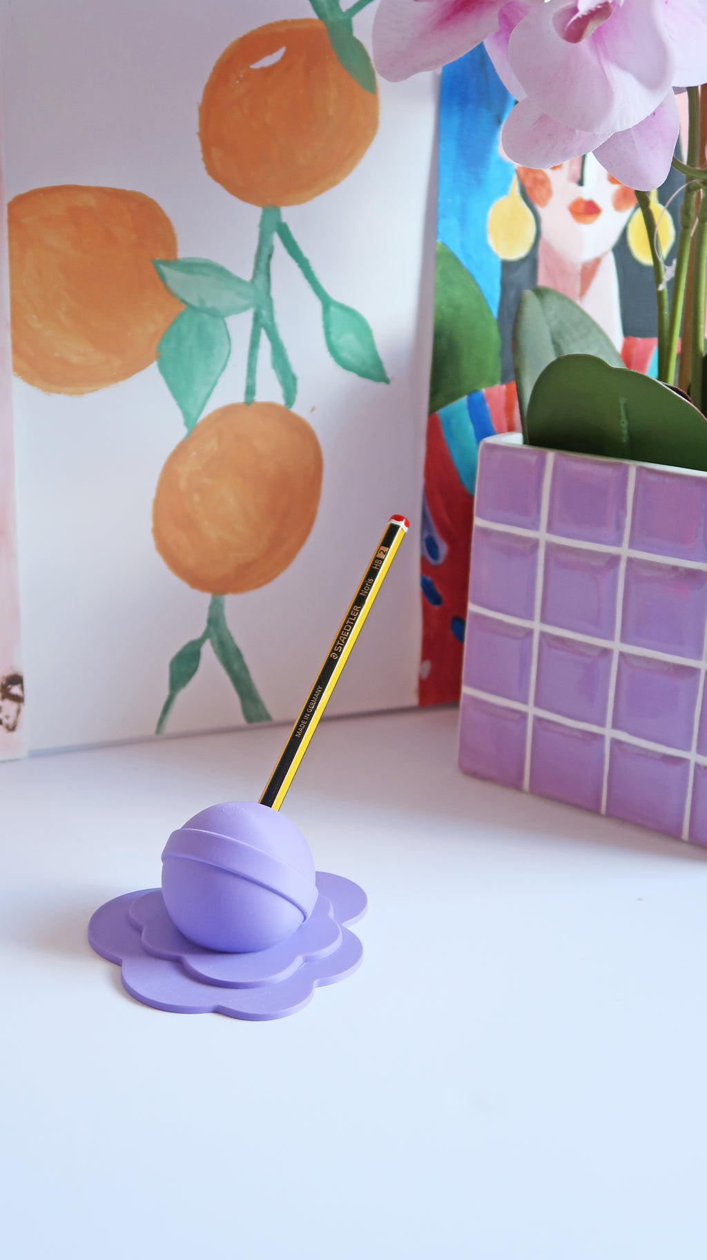 Porte-stylo sucette fondue
