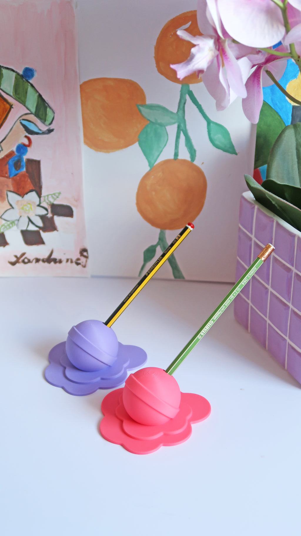 Porte-stylo sucette fondue