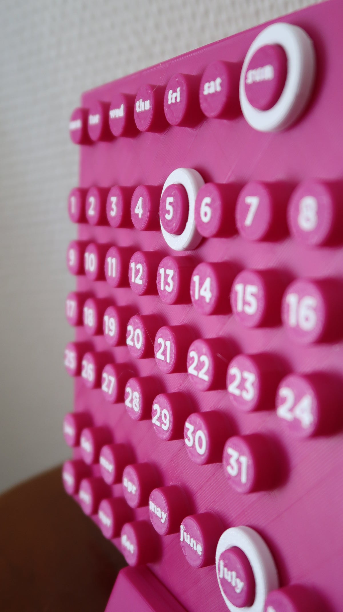 Calendrier perpétuel imprimé en 3D
