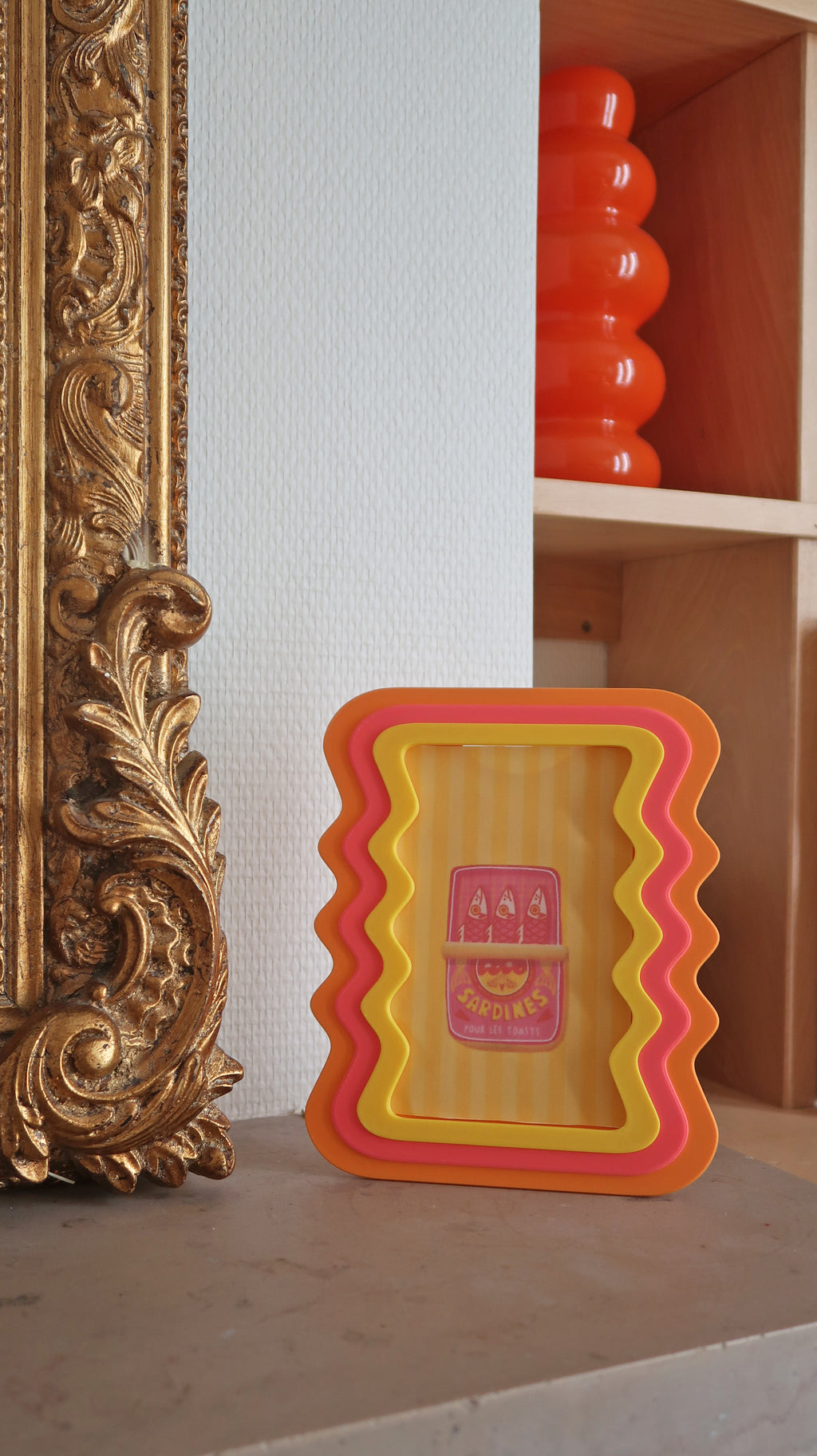 Cadre photo ondulé