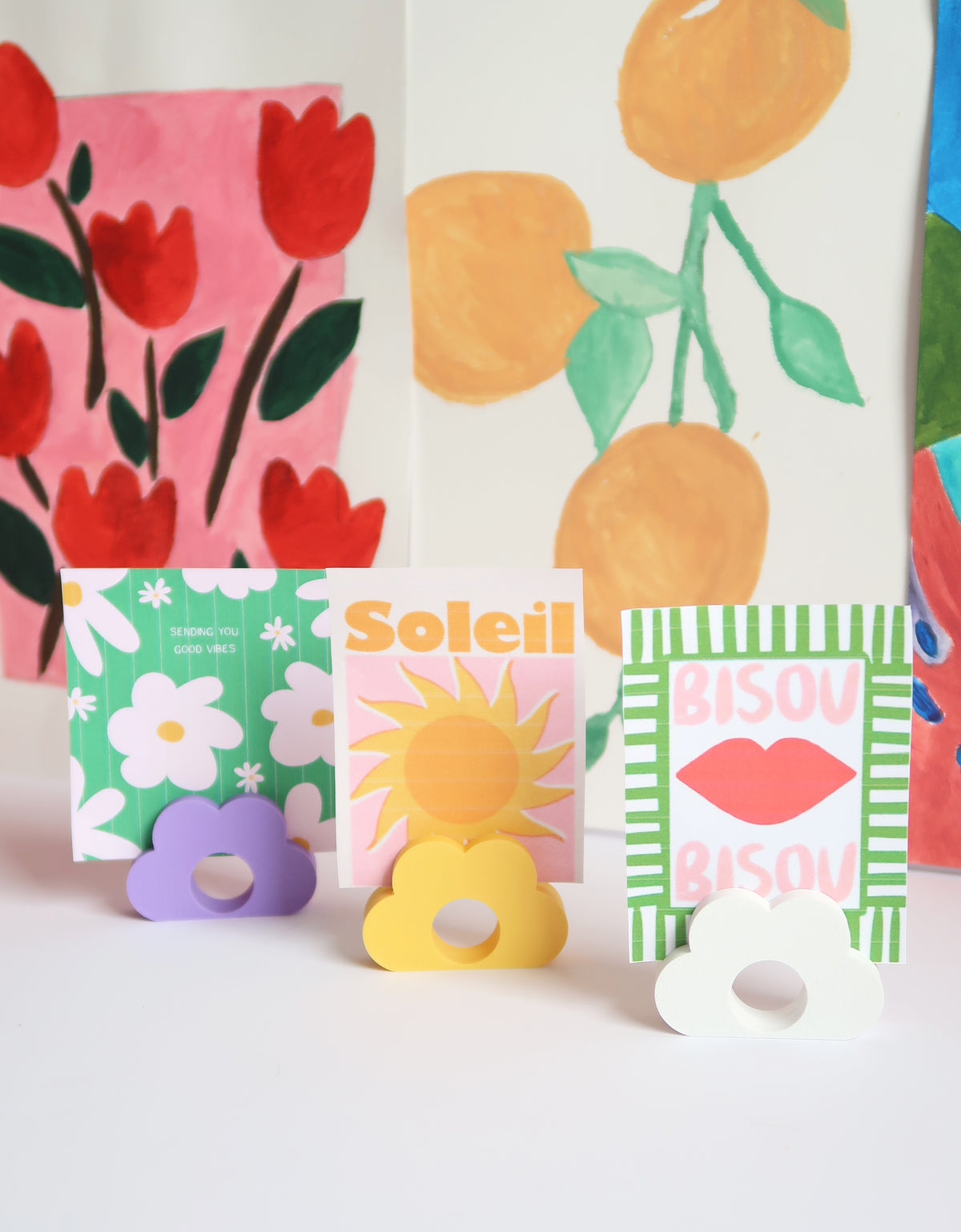 Porte-Photo Fleur – Support Polaroid ou Carte Postale