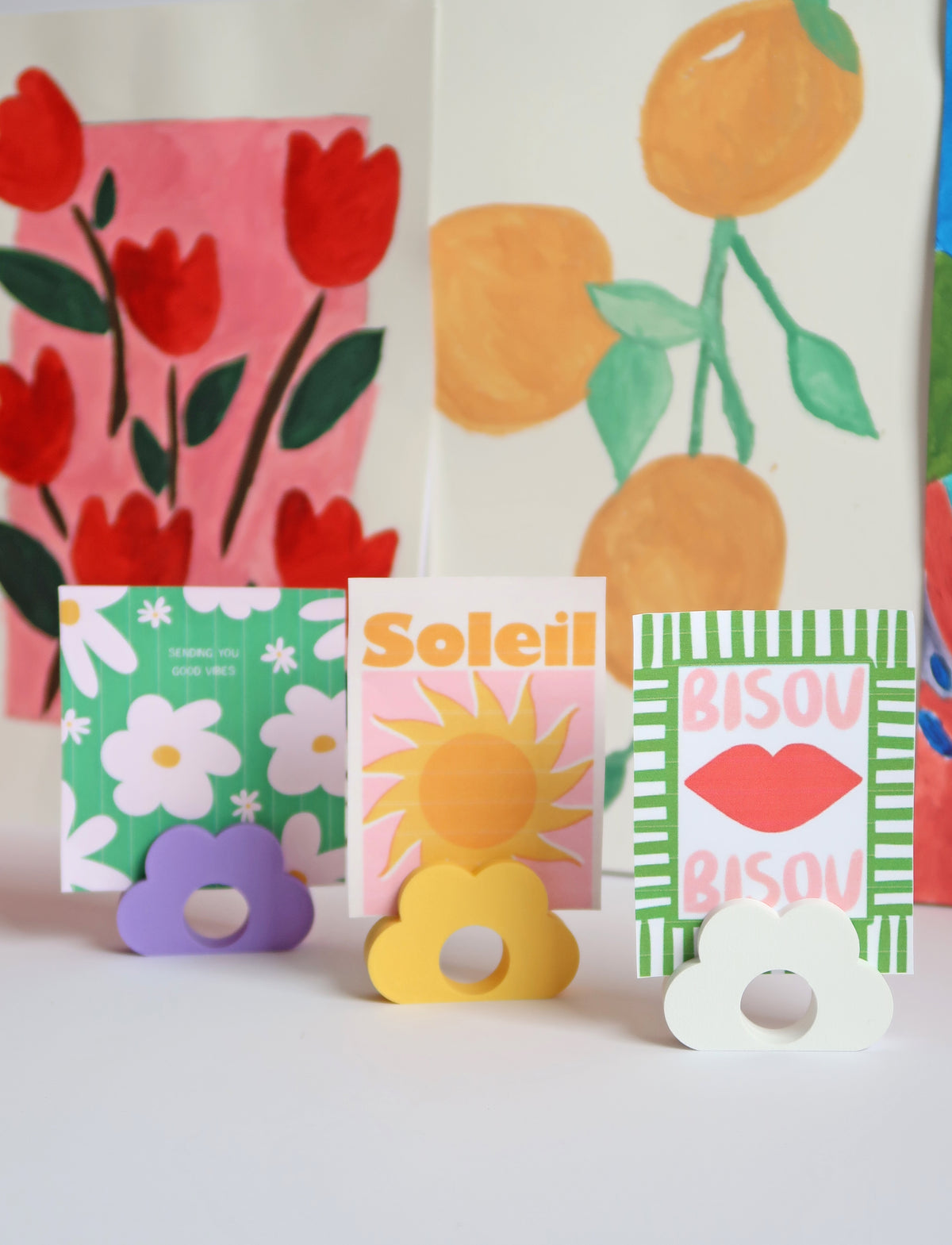 Porte-Photo Fleur – Support Polaroid ou Carte Postale