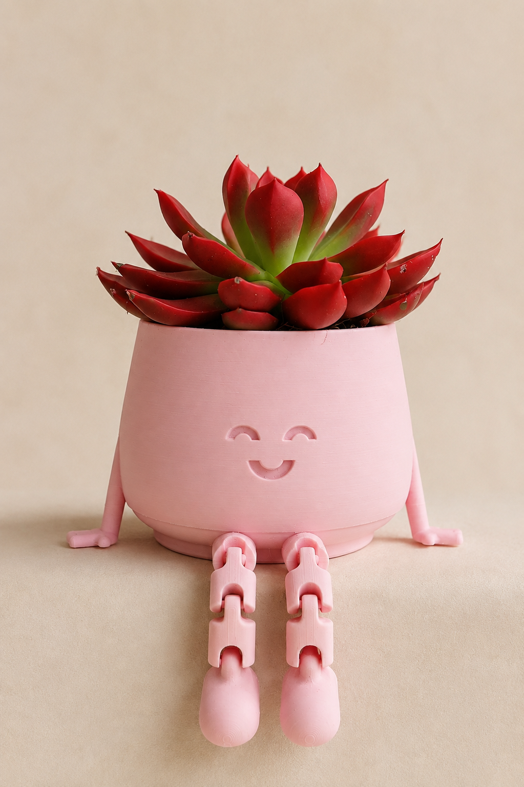 Jardinière originale avec jambes articulées imprimée en 3D